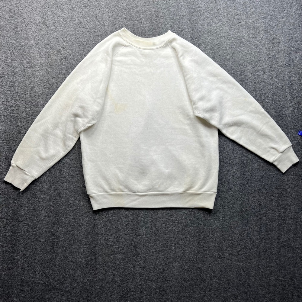 Vintage Sweatshirt Mens XL White Discus Athletic Heavyweight Raglan USA Made